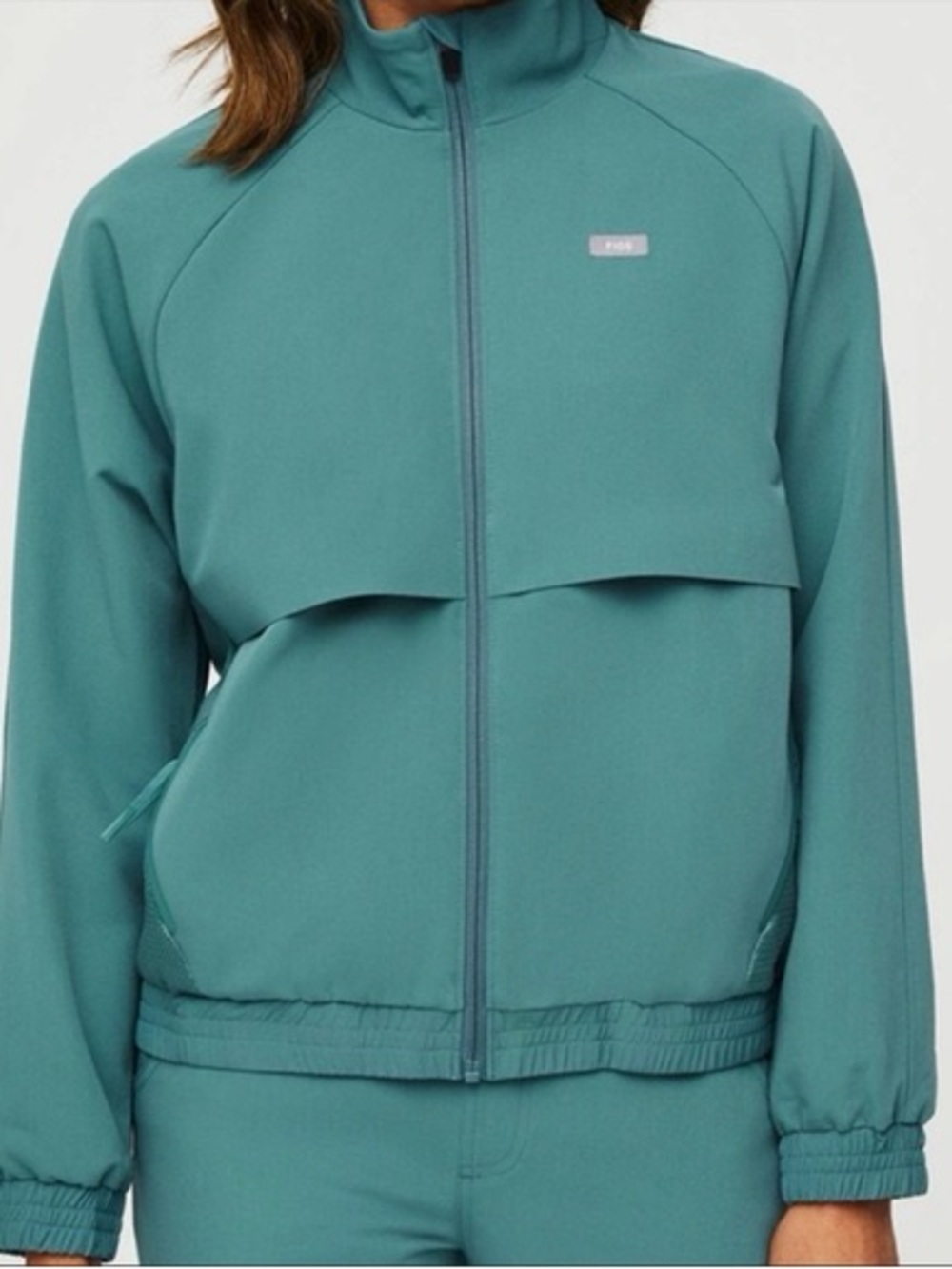 Figs Sydney Teal Scrub Jacket
